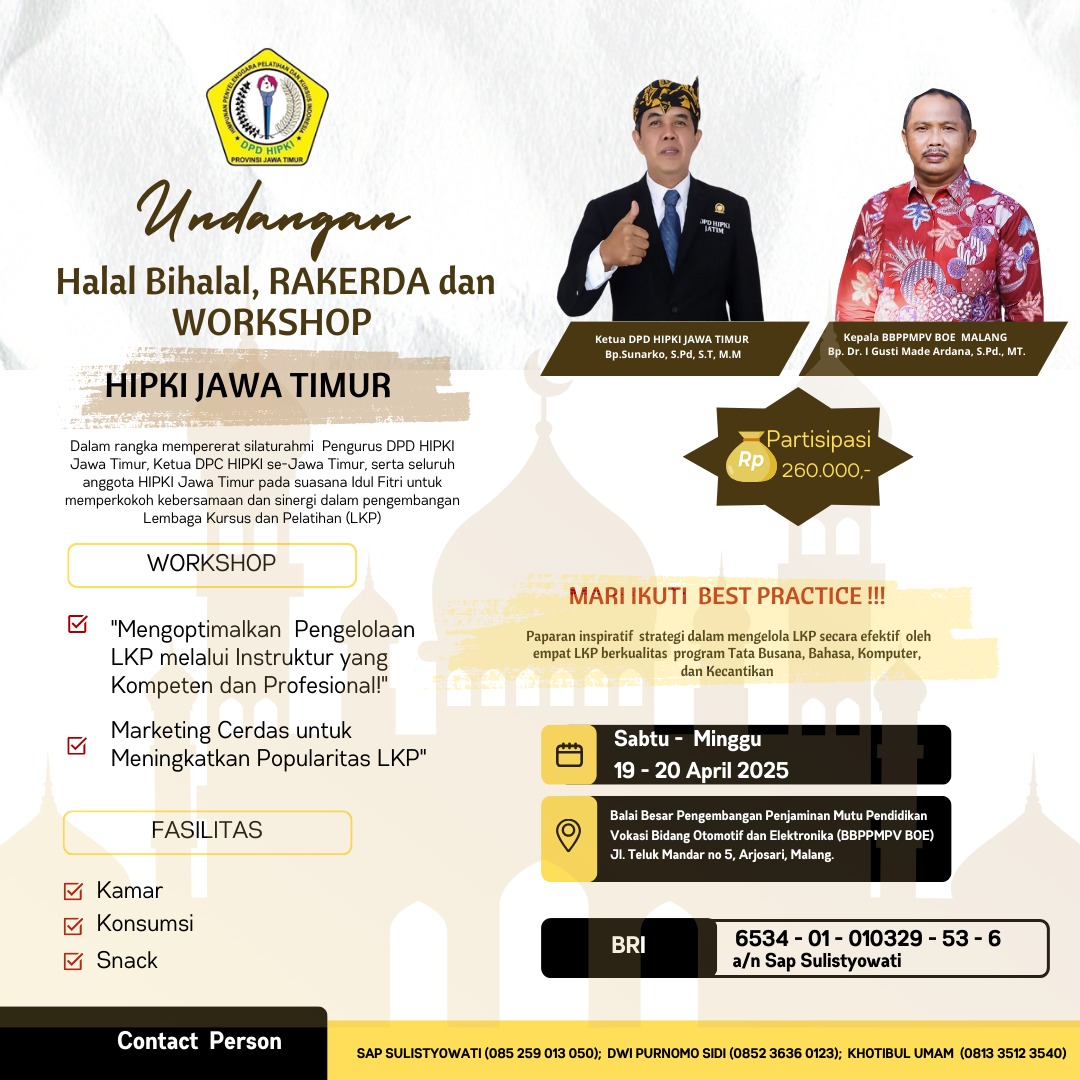 halal bihalal, rakerda dan workshop